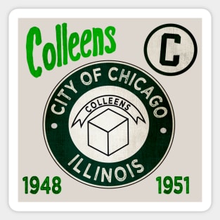 Chicago Colleens • AAGPBL Patch • Chicago, Illinois Sticker
